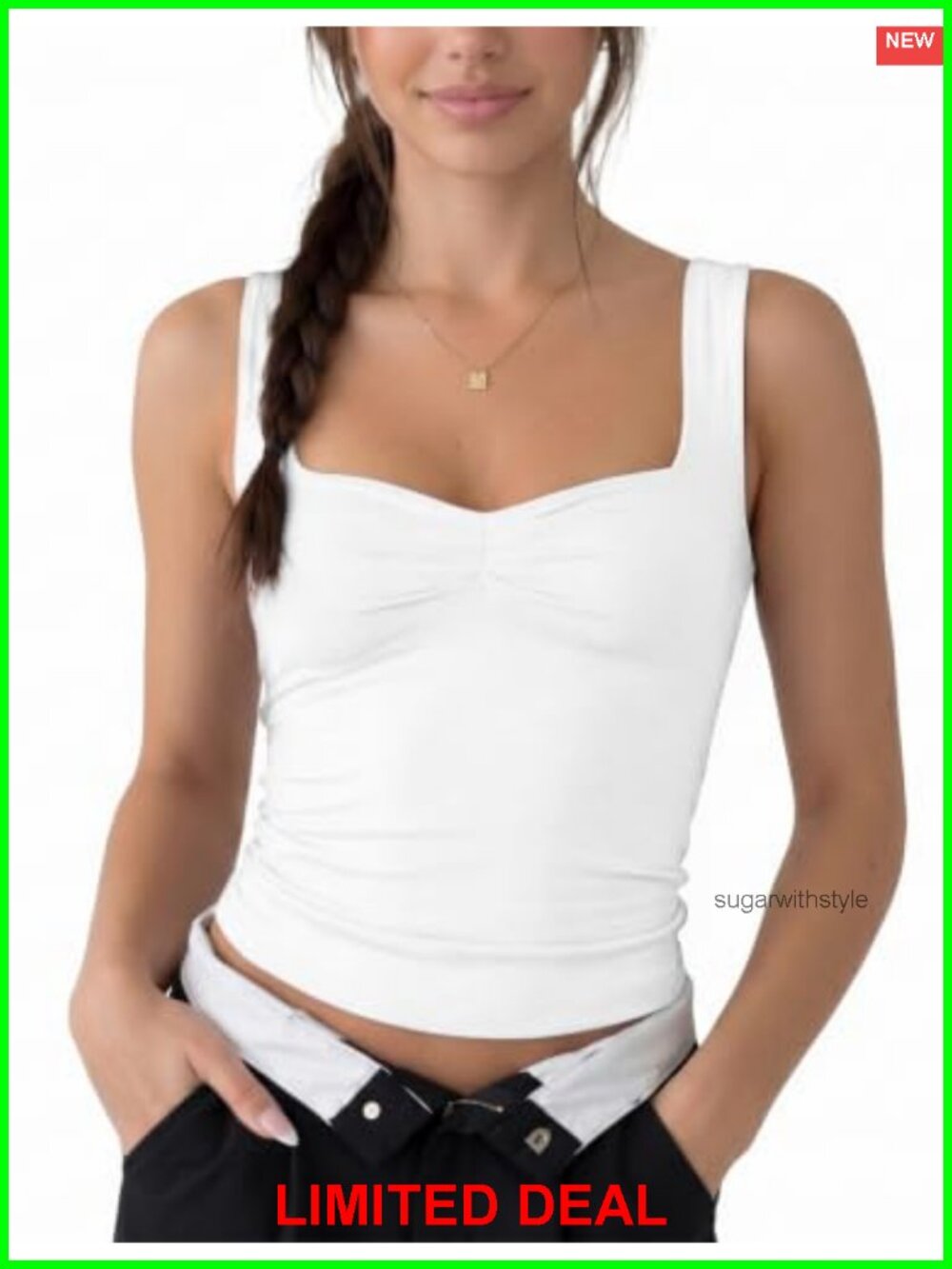 Womens Sweetheart Neck Double Lined Backless Crop Tank Top Sleeveless Party Top